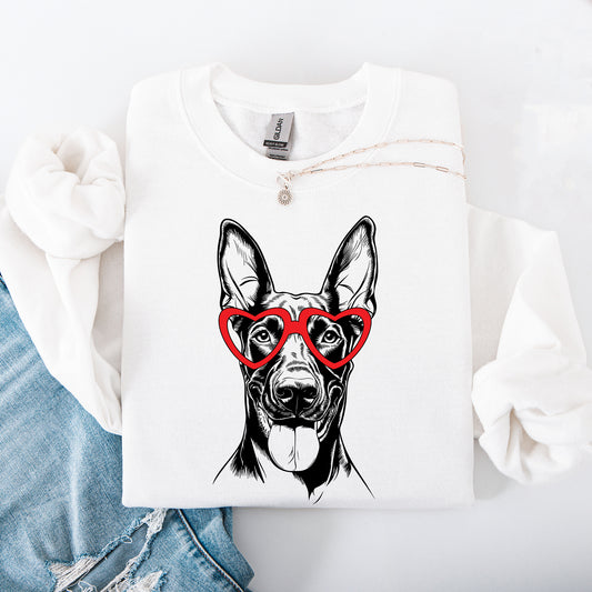 Doberman, Pet, Dog Breed, Valentine's Sweatshirt