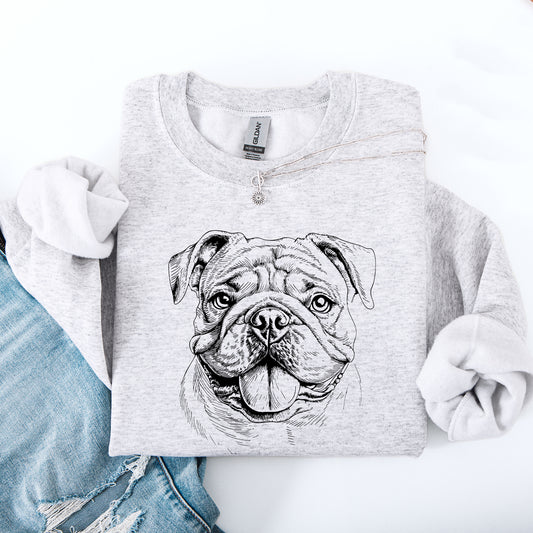 English Bulldog, Pet, Dog Breed Sweatshirt