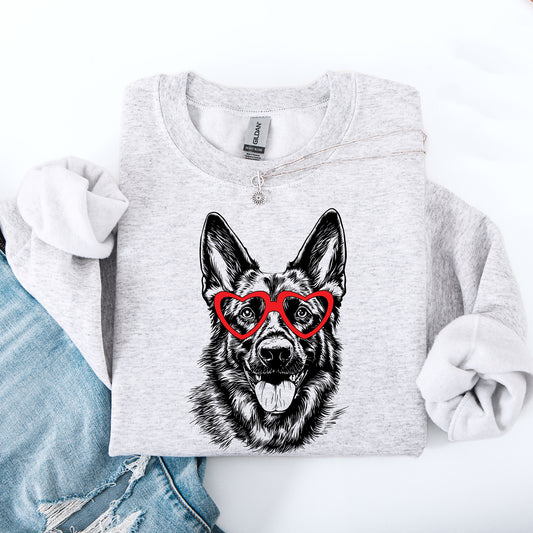 German Shepherd, Pet, Dog Breed, Valentine's Sweatshirt