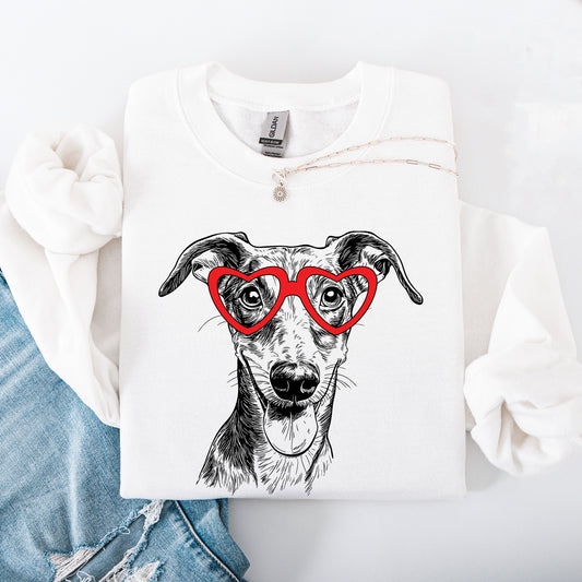 Grey Hound, Pet, Dog Breed, Valentine's Sweatshirt