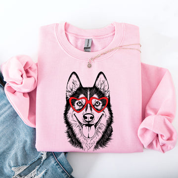 Husky, Pet, Dog Breed, Valentine's Sweatshirt