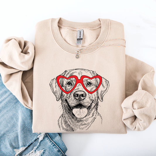 Labrador Retriever, Pet, Dog Breed, Valentine's Sweatshirt