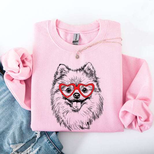 Pomeranian, Pet, Dog Breed, Valentine's Sweatshirt