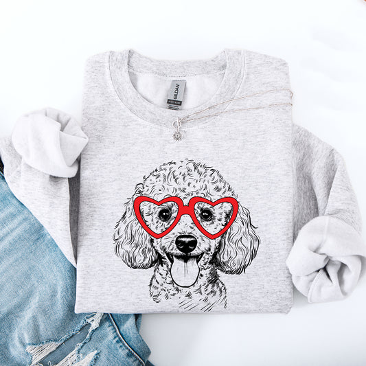 Poodle, Pet, Dog Breed, Valentine's Sweatshirt