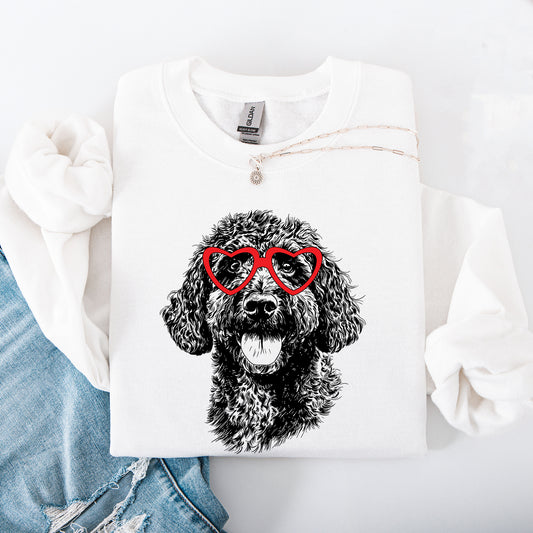 Portuguese Water Dog, Pet, Dog Breed, Valentine's Sweatshirt