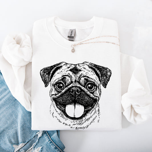 Pug, Pet, Dog Breed Sweatshirt