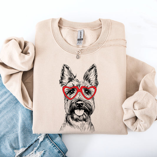 Scottish Terrier, Pet, Dog Breed, Valentine's Sweatshirt