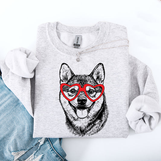 Shiba Inu, Pet, Dog Breed, Valentine's Sweatshirt