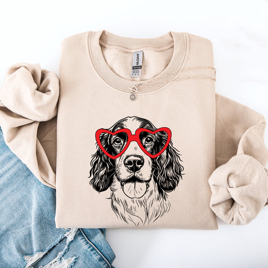 Springer Spaniel, Pet, Dog Breed, Valentine's Sweatshirt