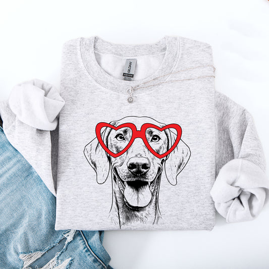 Weimaraner, Pet, Dog Breed, Valentine's Sweatshirt