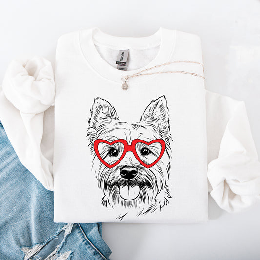 Westie, West Highland White Terrier, Pet, Dog Breed, Valentine's Sweatshirt