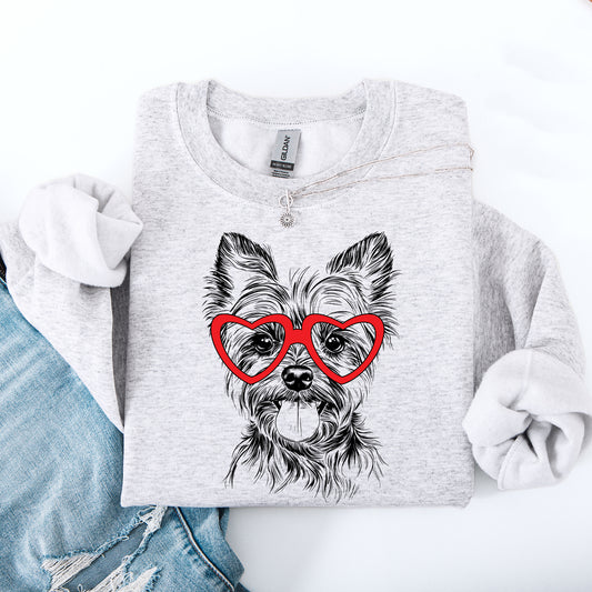 Yorkie, Yorkshire Terrier, Pet, Dog Breed, Valentine's Sweatshirt