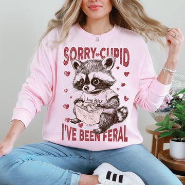 Sorry Cupid I've Been Feral, Racoon, Love Bites, Valentine's Day, Love Sweatshirt