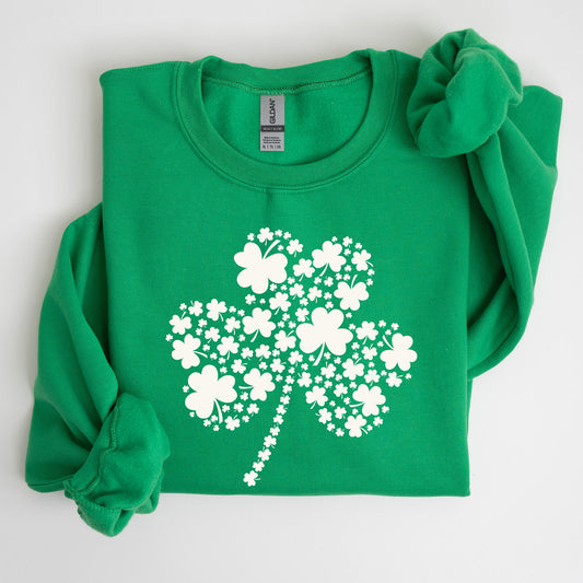 St. Paddy's Day Shamrock, Clover, Retro, Lucky, Irish, Lucky Charm, St Patrick's Day Sweatshirt