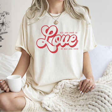 All You Need Is Love, Love Is All You Need Autumn Leopard Pumpkin Print Comfort Colors Tee