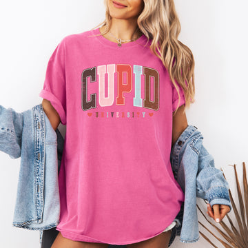 Cupid University, Classic Valentine's Day, Love, Varsity, Comfort Colors T-Shirt