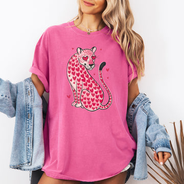 Leopard, Heart Shaped Spots, Valentine's Day, Love, Comfort Colors T-Shirt