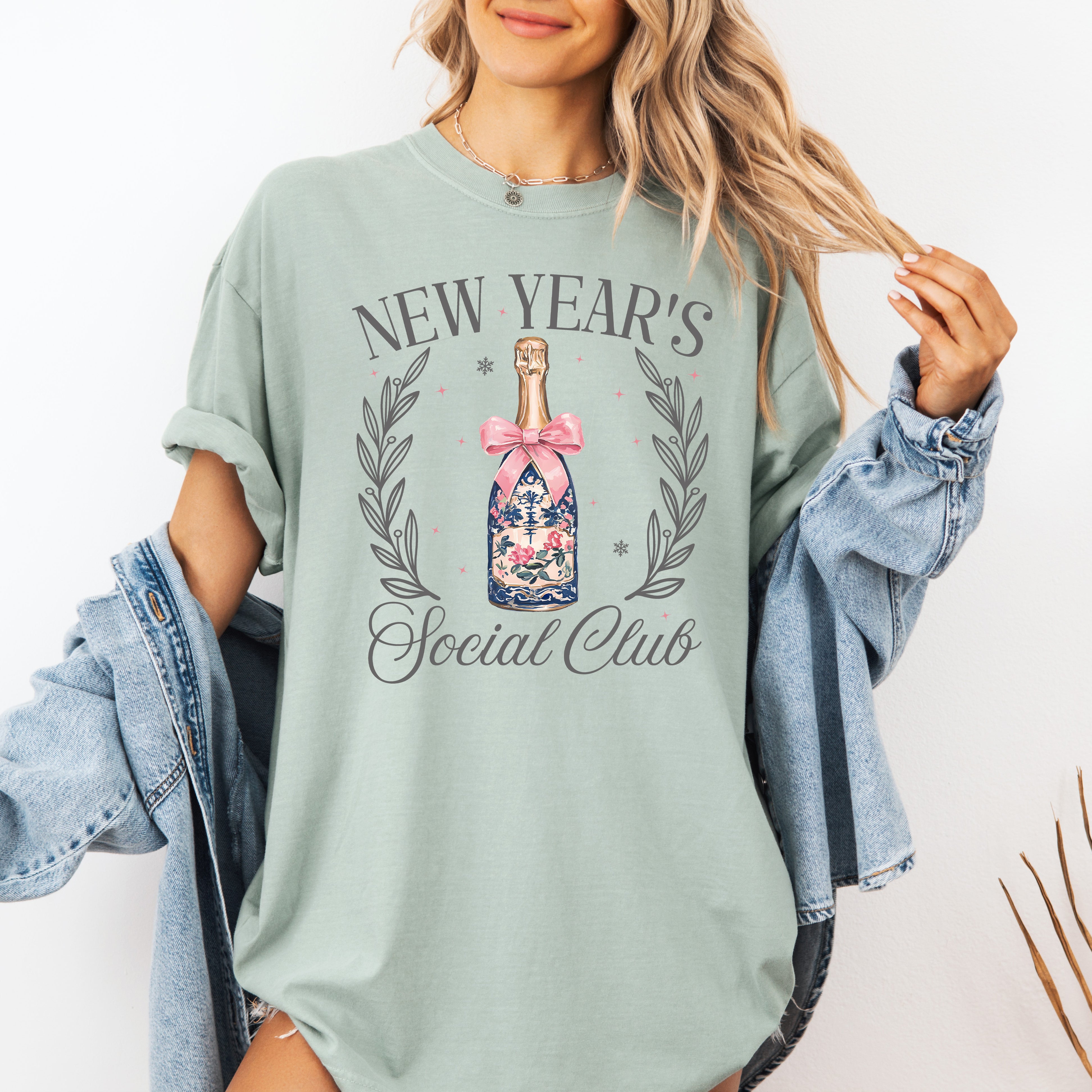 New Years Eve Social Club, Party, Champagne, 2026, Comfort Colors T-Shirt