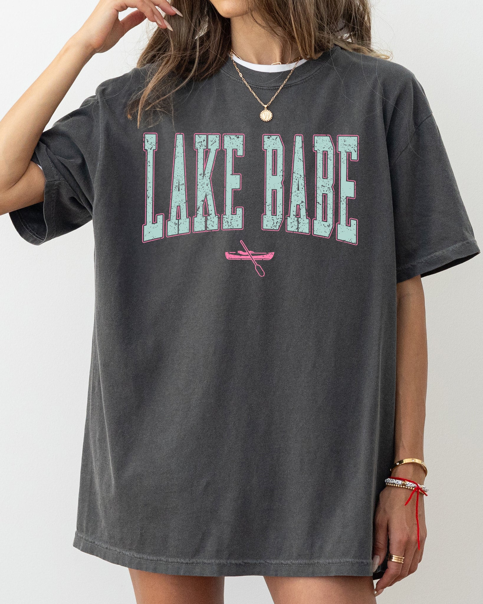 Lake Babe, Hot Girl Summer, Vacation, Outdoors, Canoe, Boating, Beach, Swimming Shirt Comfort Colors T-Shirt
