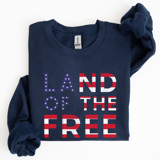 Land Of The Free, Patriotic, 4th of July Sweatshirt