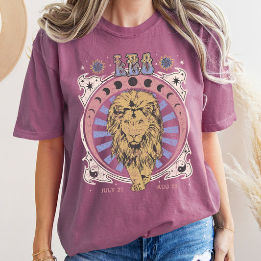 Leo Zodiac Comfort Colors Tees, Horoscope, Astrology