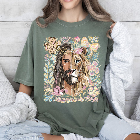 Lion of Judah Shirt Comfort Colors, Trendy Religious Women's T-Shirt
