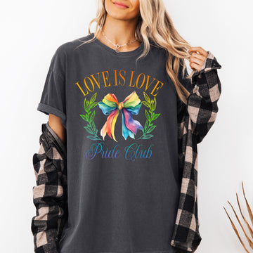 Love Is Love, Pride Club, Retro, Coquette Comfort Colors T-Shirt