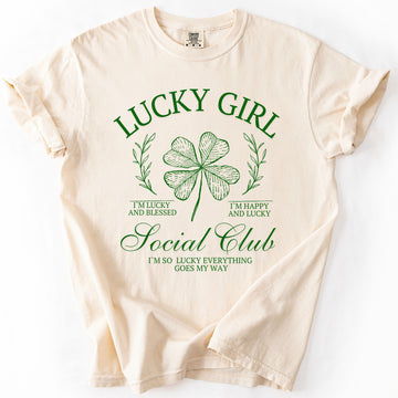 Lucky Girl Social Club St Patrick's Day Irish Pride Limited Edition Comfort Colors Tee
