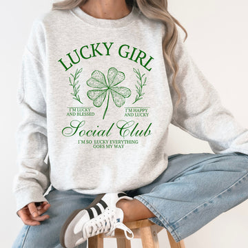 Lucky Girl Social Club, St Patrick's Day, Irish Sweatshirt