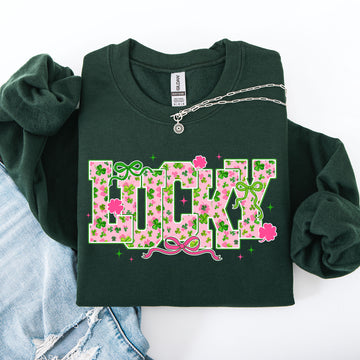 Lucky, Adorable St Patrick's Day Party Sweatshirt
