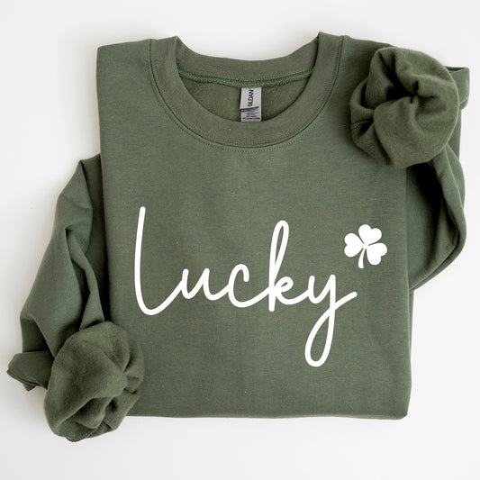 Lucky, Shamrock, St Patrick's Day Sweatshirt