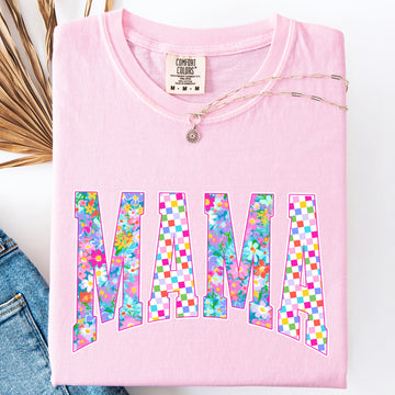 Mama, Colorful Floral, Patterns, Bright, Summer Comfort Colors T-Shirt