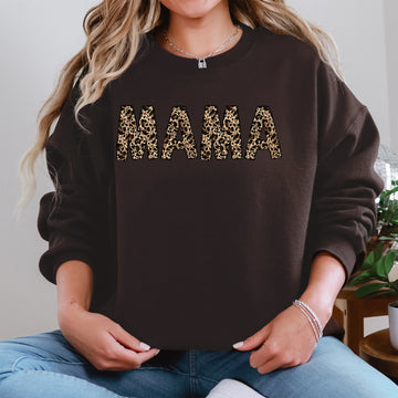 Mama, Leopard Print, Classic, Animal Print, Mother's Day Sweatshirt