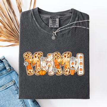 Mama, Pumpkin Pattern, Halloween, Autumn, Fall, Comfort Colors T-Shirt