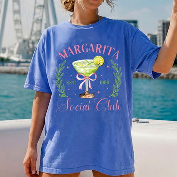 Margarita Social Club Beach Ready, Vacation, Sunshine, Summer Fun Comfort Colors Tee