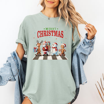 Merry Christmas, Reindeer, Santa, Snowman, Gingerbread, Winter, Xmas Tshirt Comfort Colors T-Shirt