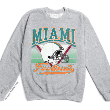Miami Football Vintage Two Sided Reversible Retro Game Day Edition Exclusive Sweatshirt
