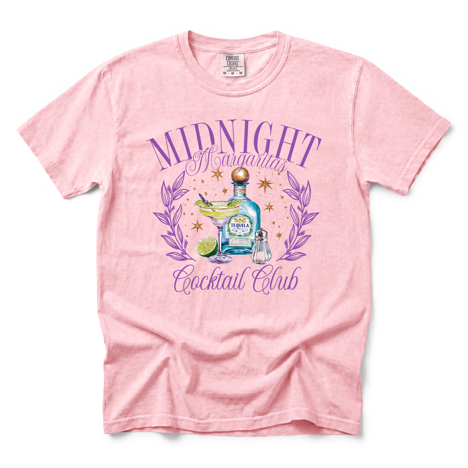 Midnight Margaritas graphic on Comfort Colors 1717 in Blossom