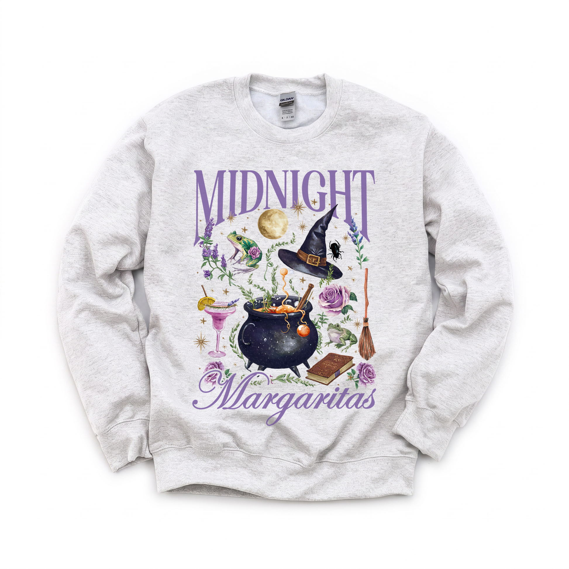 Midnight Margaritas graphic on Gildan 18000 in Ash