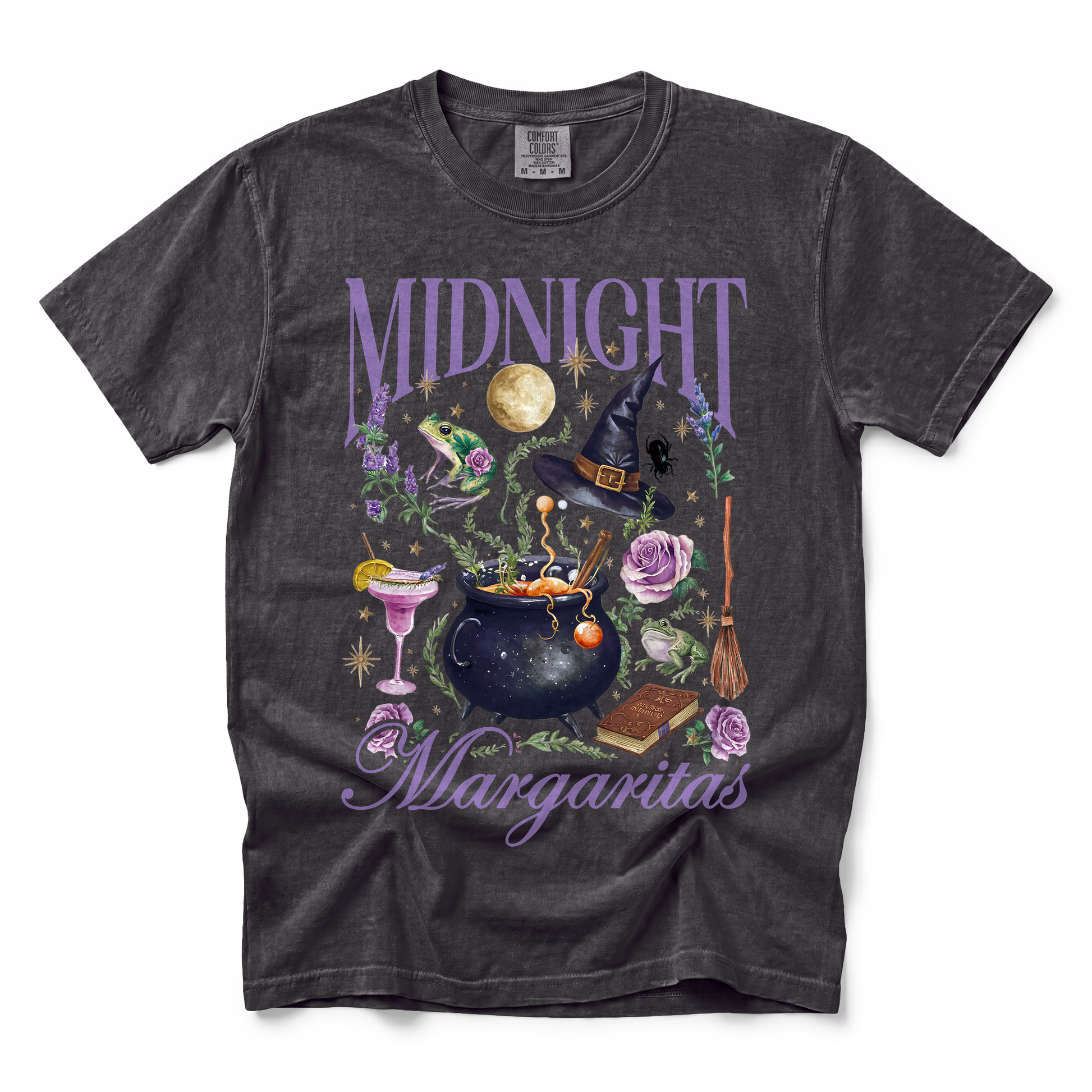 Midnight Margaritas graphic on Comfort Colors 1717 in Graphite