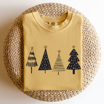 Minimalist Christmas Trees, Winter, Snow, Santa Tshirt Comfort Colors T-Shirt