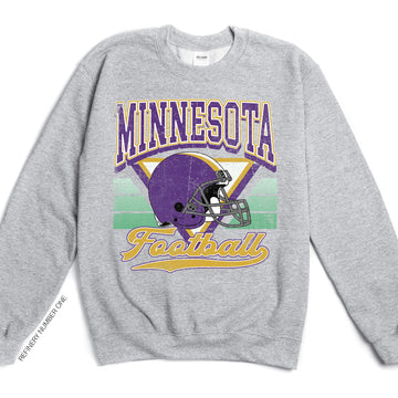 Minnesota Football Vintage Nostalgia Retro Game Day Two-Sided Reversible Sweatshirt