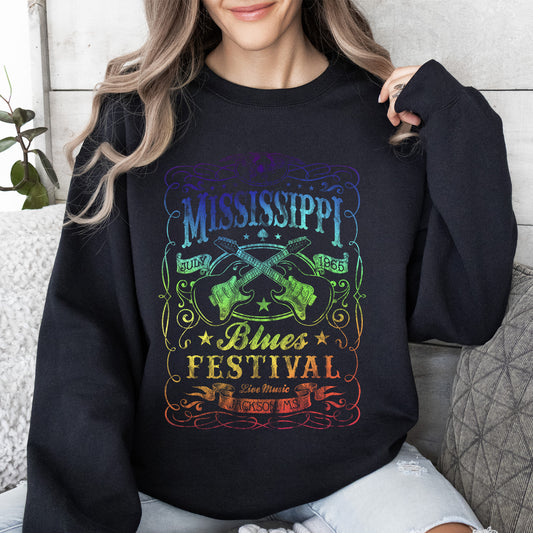 Mississippi Blues Festival, Concert Poster Sweatshirt