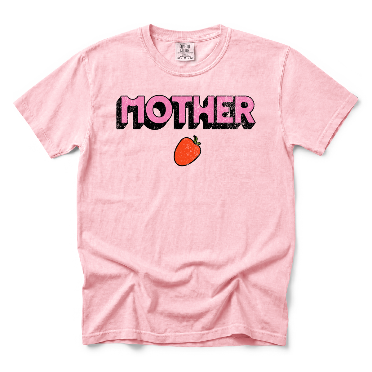 Mother Strawberry graphic on Comfort Colors 1717 in Blossom