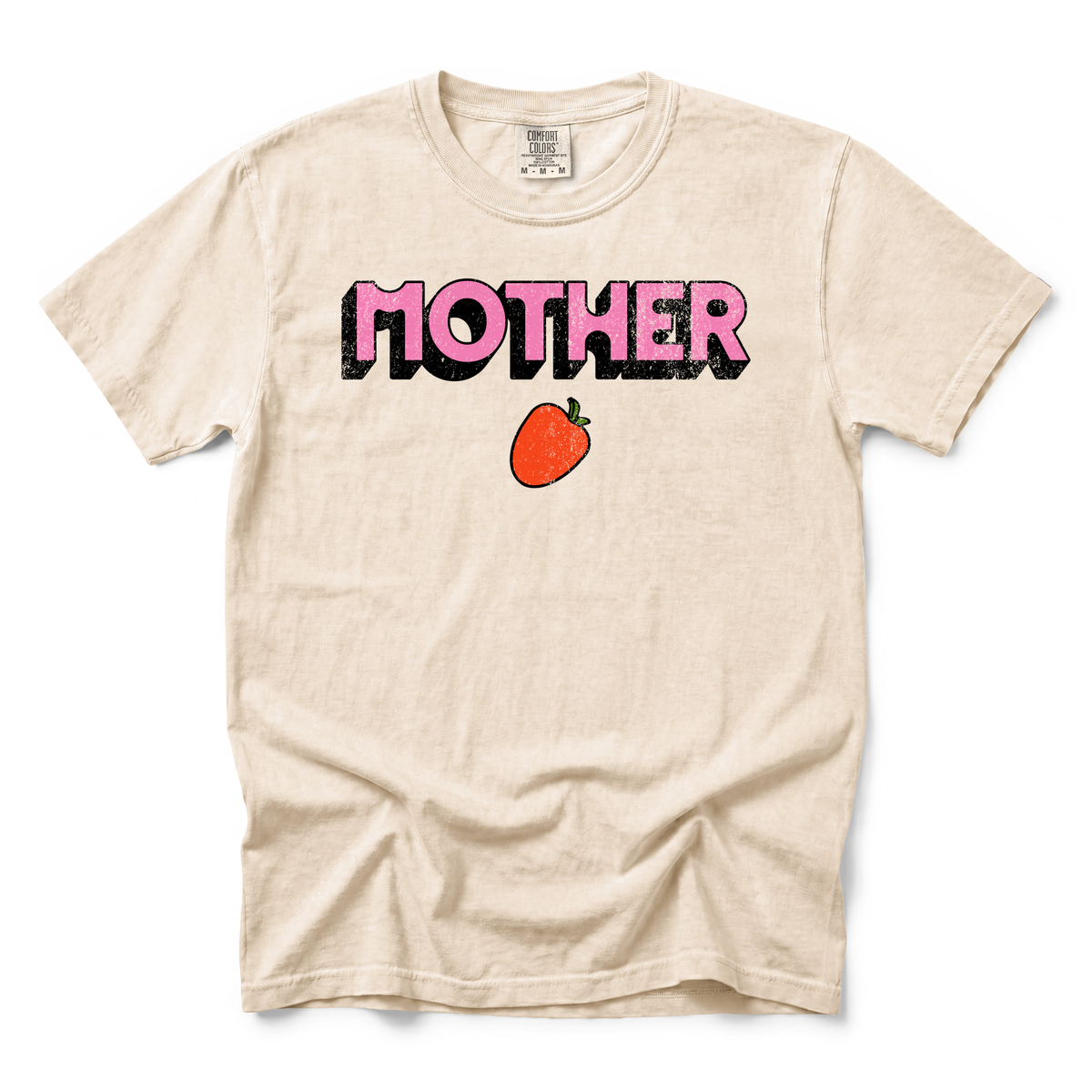 Mother Strawberry graphic on Comfort Colors 1717 in Ivory