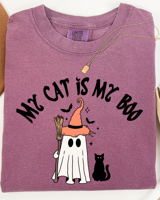 My Cat Is My Boo, Halloween, Ghost, Cute, Witch, Trick Or Treat, Bats Shirt