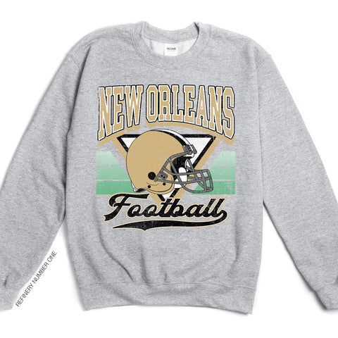 New Orleans Football, Vintage, Football Season, Retro, Game Day, Sports Sweatshirt