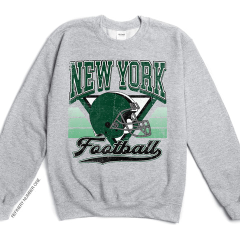 New York Football, Vintage, Football Season, Retro, Game Day, Sports Sweatshirt