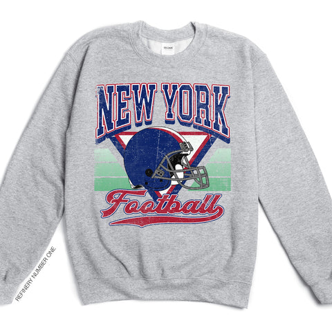 New York Football, Vintage, Football Season, Game Day, Sports Sweatshirt