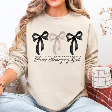 New Year, New Beginnings, Same Loving God, Gospel, Faith, Christian Sweatshirt